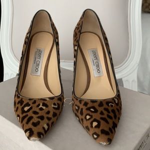 Authentic Jimmy Choo Romy Heels Hazelnut multi US7